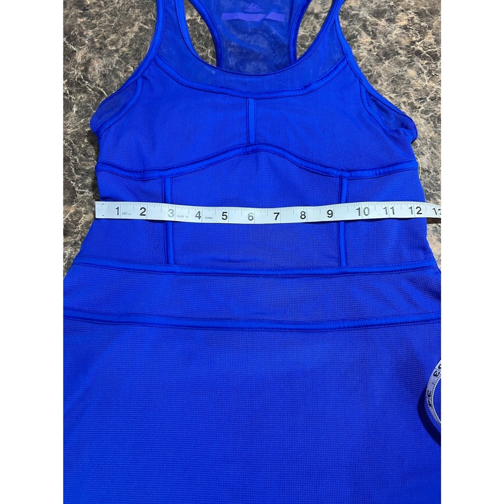 Adidas by Stella McCartney Royal Blue Mesh Racerback Tennis Court Dress Luxury - Picture 3 of 12
